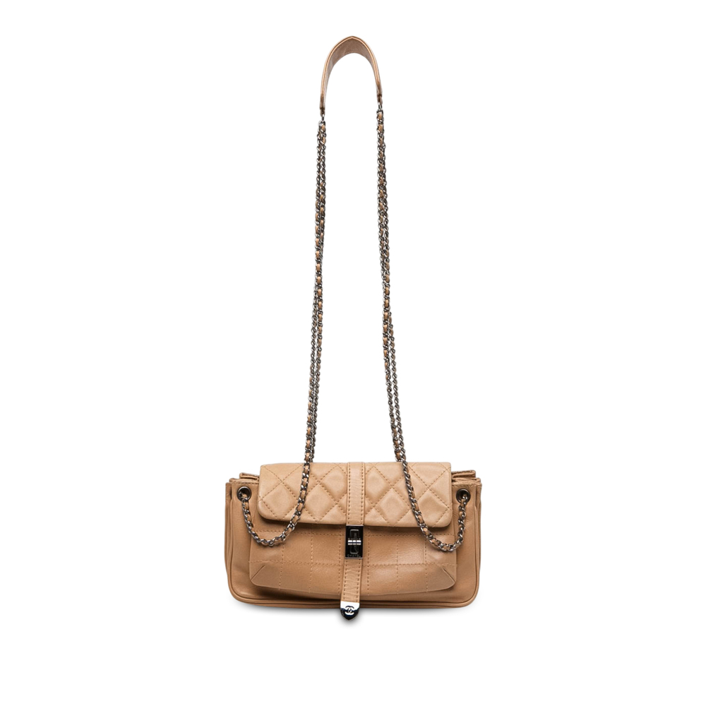 Pre-Loved Chanel Quilted Lambskin Mademoiselle Lock Accordion Flap